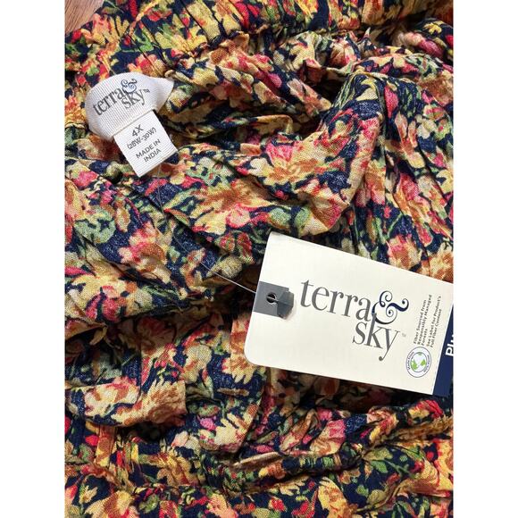 Terra & Sky Women's Plus Size Off Shoulder Floral Maxi Dress Size 4X 28W 30W New - Picture 5 of 7